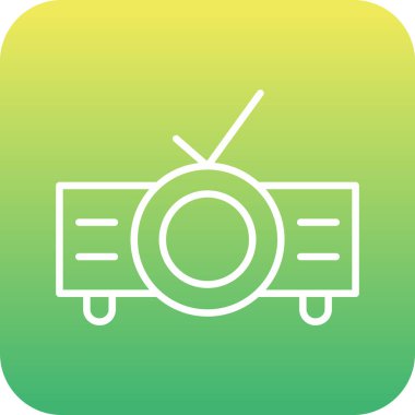 Eşsiz Televizyon Vektörü Glyph Simgesi