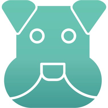 Şirin köpek simgesinin vektör çizimi.