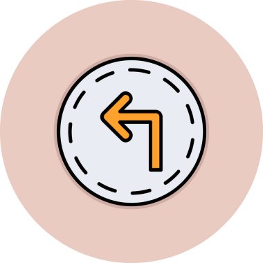 Bir saat simgesinin vektör illüstrasyonu