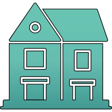 Ev. Web simgesi basit illüstrasyon