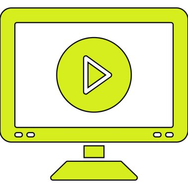 bilgisayar ekranı simgesi. Web için dizüstü bilgisayar vektör simgelerinin özet çizimi