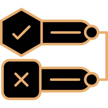 İşaretleme kutusu simgesi. Web için kutucuk vektör simgelerinin basit çizimi