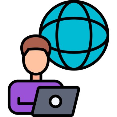 dünya küresel iletişim simgesi