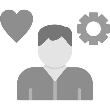 Kalp simgesi olan adam