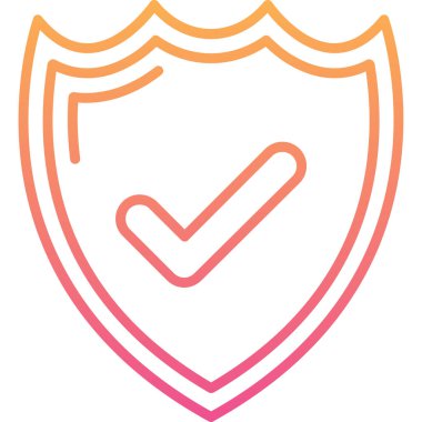 Bir kalkan simgesinin vektör illüstrasyonu