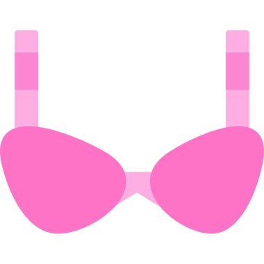 Bir kadının pembe ve siyah renginin vektör çizimi