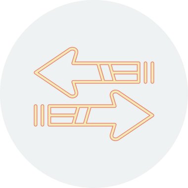 Bir yol simgesinin vektör illüstrasyonu