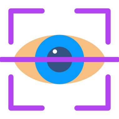 Modern ve renkli bir simgenin vektör çizimi