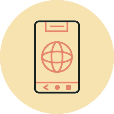 Akıllı telefon simgesinin vektör illüstrasyonu