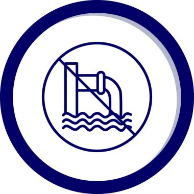 Mavi ve beyaz bir ikonun vektör illüstrasyonu