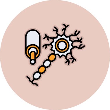 Bir virüs simgesinin vektör illüstrasyonu