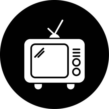 Televizyon simgesinin vektör illüstrasyonu