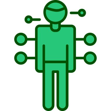 Bir kişi simgesinin vektör illüstrasyonu