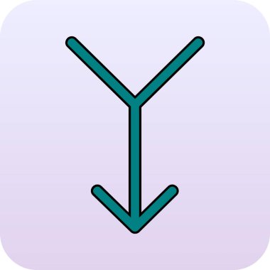 Benzersiz ok ikonu vektör illüstrasyonu