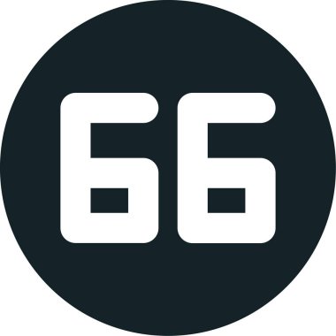 Bir 6-6 modern işaret simgesinin vektör çizimi