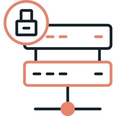 veri sunucusu. Web simgesi basit illüstrasyon