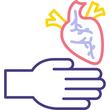 İnsan kalbi el simgesi