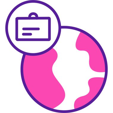 çanta simgesi vektör illüstrasyonu