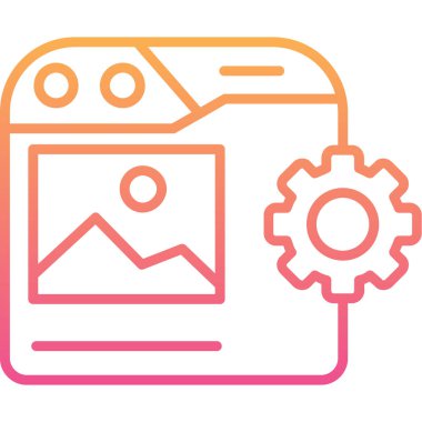 seo modern simgesinin vektör illüstrasyonu