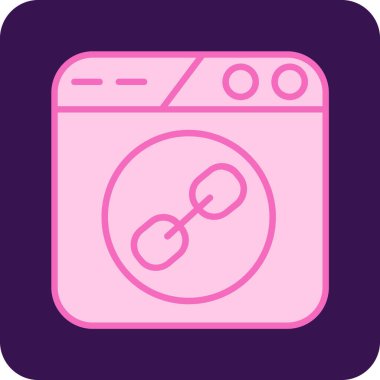 Çamaşır makinesi. Web simgesi basit illüstrasyon