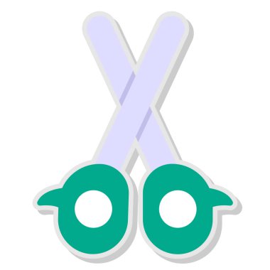 Kağıt kesiği üzerine simge etiketi gerçekçi tasarımı