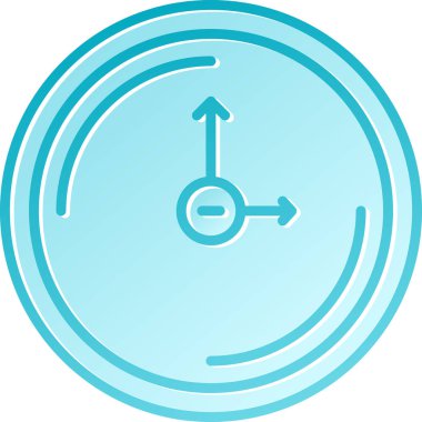 Çemberin saat ve saat ile vektör simgesi