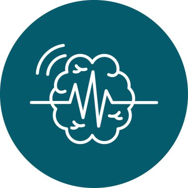 beyin ikonu vektör illüstrasyonu