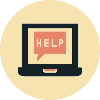 yardım simgesi, vektör illüstrasyonu