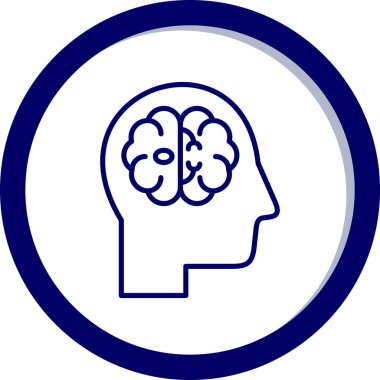 beyin ikonu vektör illüstrasyonu
