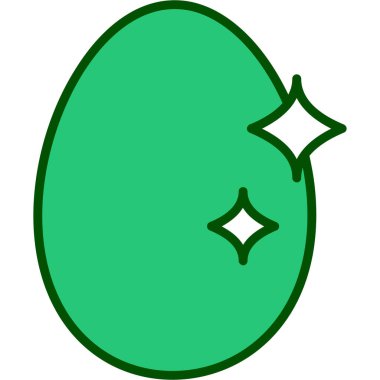 Basit ve minimalist paskalya simgesi vektörü