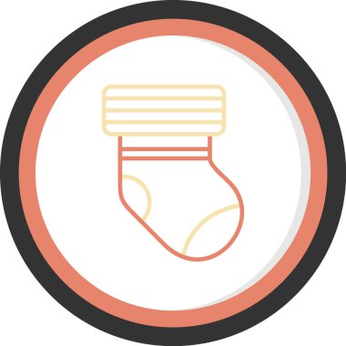 çoraplar düz vektör simgesi