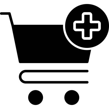 Alışveriş arabası simgesi, vektör illüstrasyonu