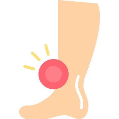 Ayak ikonu vektörü. özet çizimi