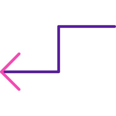 yatay sol ok simgesi, vektör illüstrasyonu