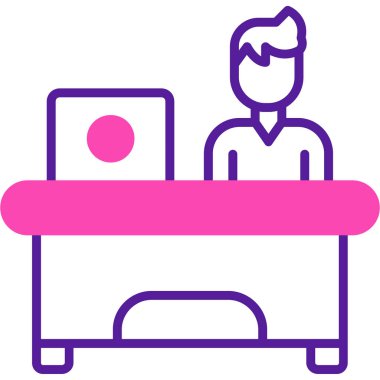 Bir insan simgesinin vektör illüstrasyonu