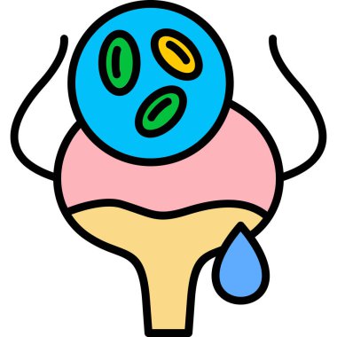 Bebek emziği simgesi renk ana hatları vektörü