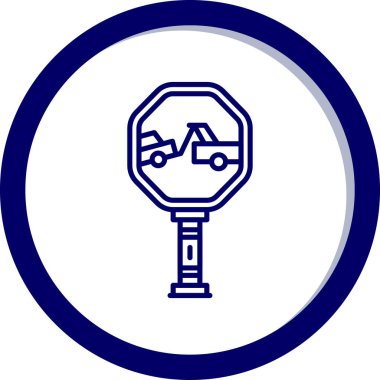 Araba simgesinin vektör illüstrasyonu