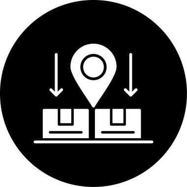 Vektör konumu simge illüstrasyonu