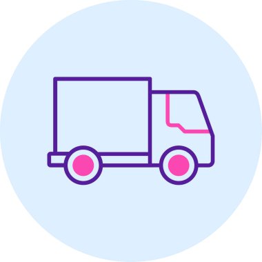 Teslimat. Web simgesi basit illüstrasyon