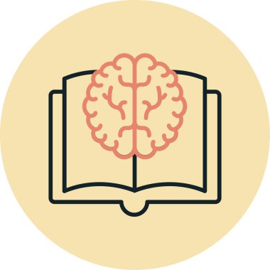 beyin ikonu vektör illüstrasyonu