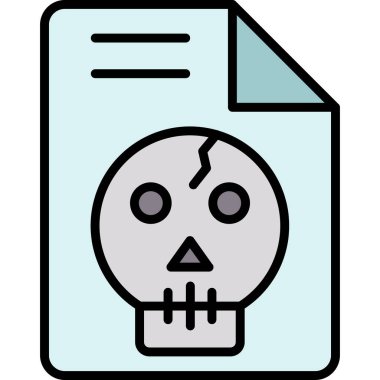 kafatası simgesi, vektör illüstrasyonu