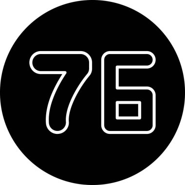 777 simge vektör illüstrasyonu