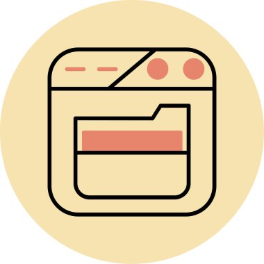 Modern bir simgenin vektör illüstrasyonu