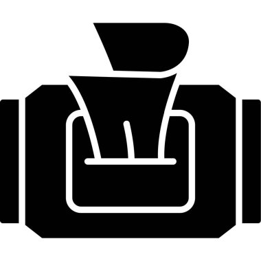 Kahve makinesi simgesi, vektör illüstrasyonu