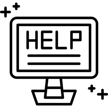 Basit illüstrasyon için web simgesine yardım