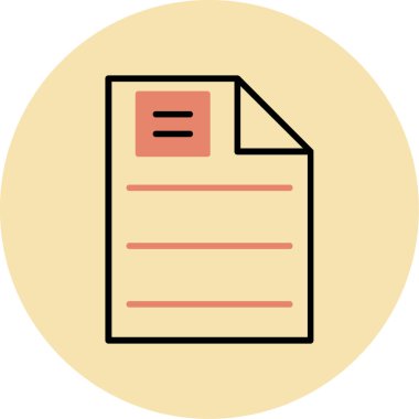 belge simgesi vektör illüstrasyonu