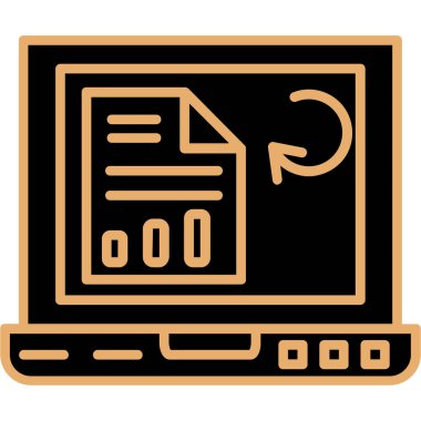 dizüstü bilgisayar simgesi, vektör illüstrasyonu