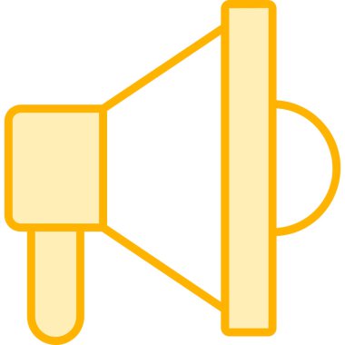 Megafon. Web simgesi basit illüstrasyon