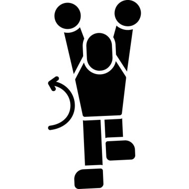 İp atlayan adam, vektör tasarımı