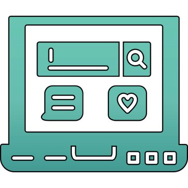 bilgisayar masaüstü izole simge vektör çizim tasarım